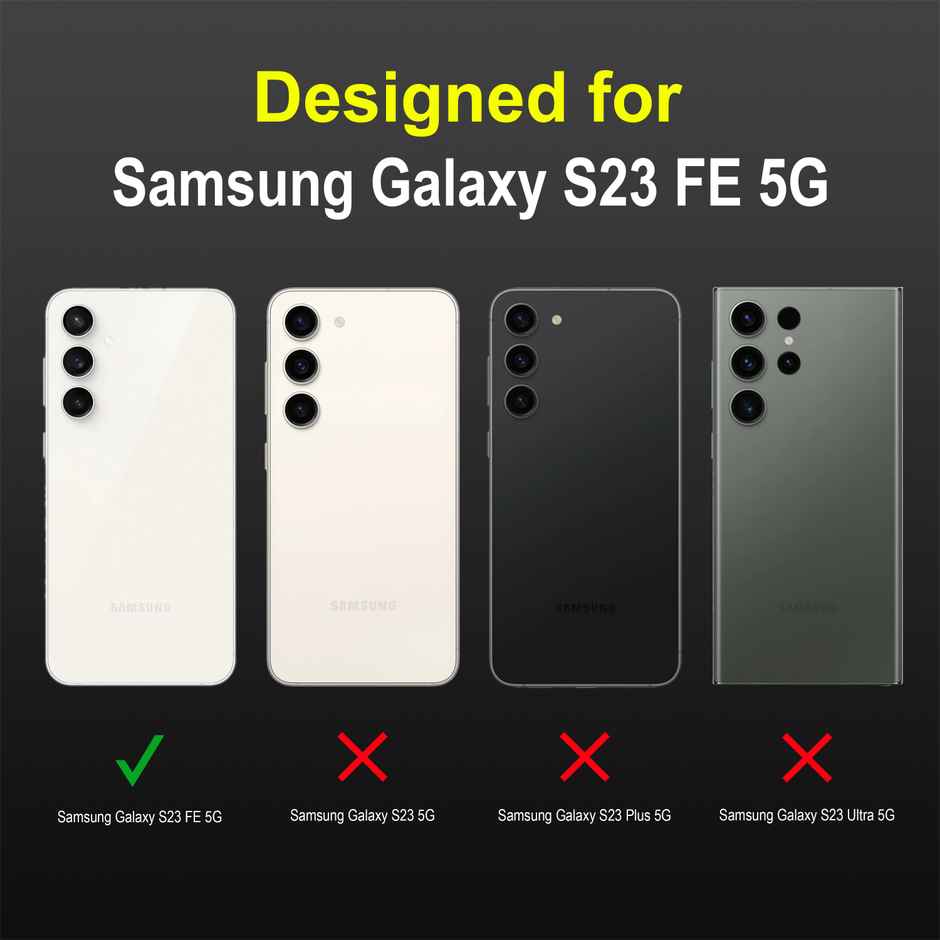 Zapcase Back Cover For Samsung Galaxy S23 Fe 5G (Magic-Black)