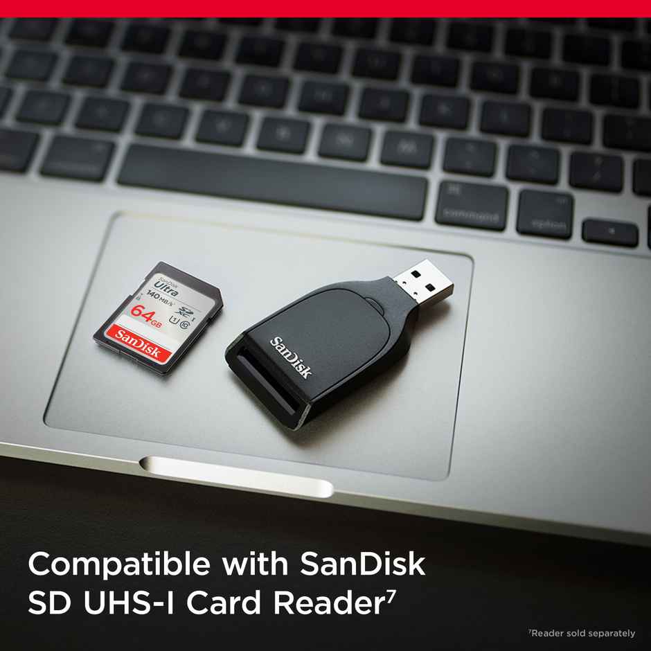 Sandisk Ultra Uhs I 64Gb Sd Card 140Mb/S For Dslr And Mirrorless Cameras