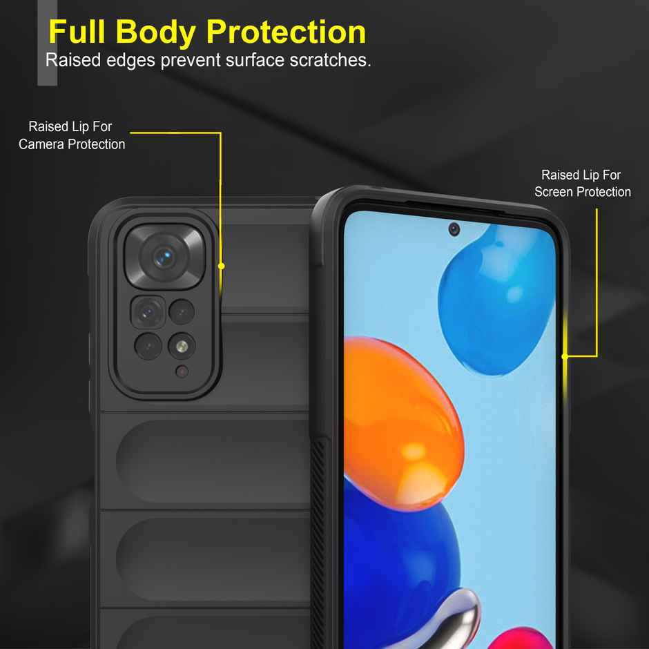 Zapcase Back Cover for Mi Redmi Note 11 | Mi Redmi Note 11s | Magic-Black