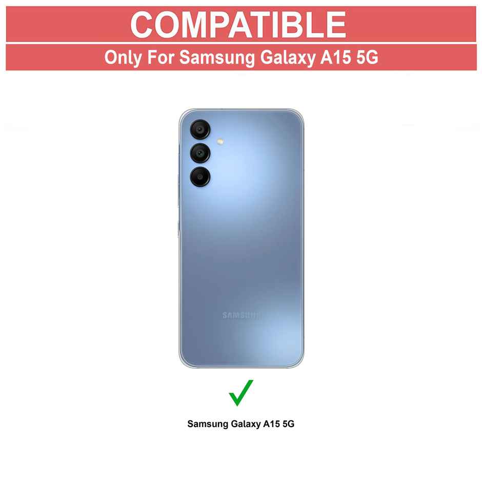Zapcase Back Cover for Samsung Galaxy A15 5G | Matte-Black