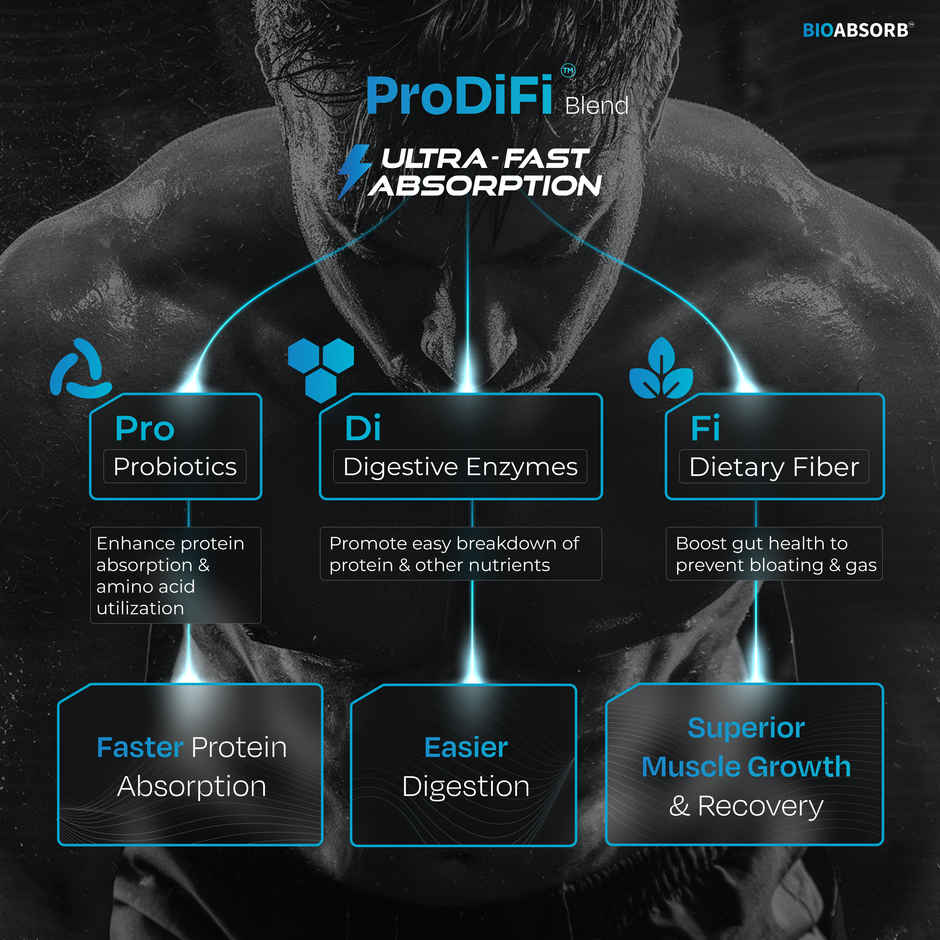 Nutrabay BioAbsorb Whey Protein Powder - Dark Chocolate