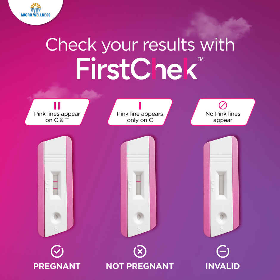 Micro Wellness Firstchek Pregnancy Test Kit Combo 