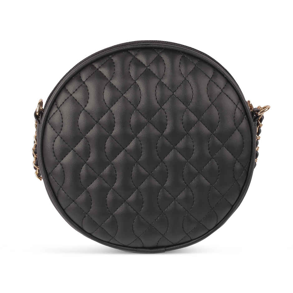 Mochi Black Synthetic Sling Bag for Women | 66-324-11