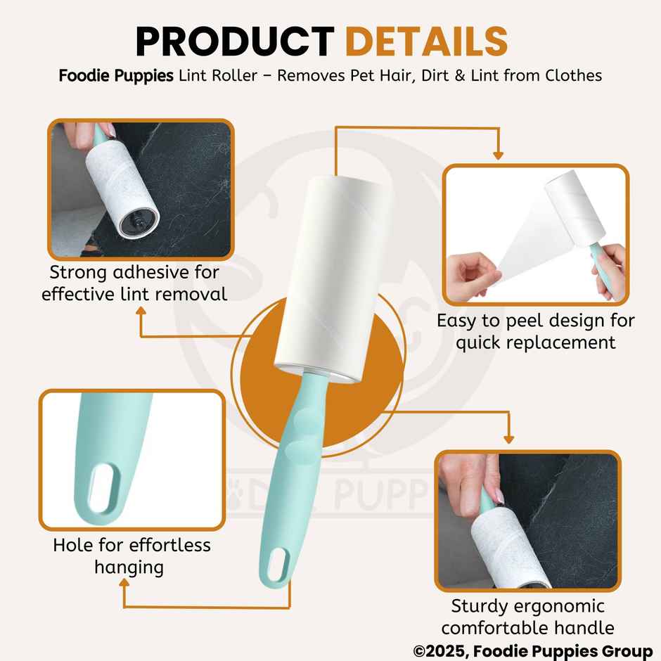 Foodie Puppies Pet Hair Remover Lint Roller