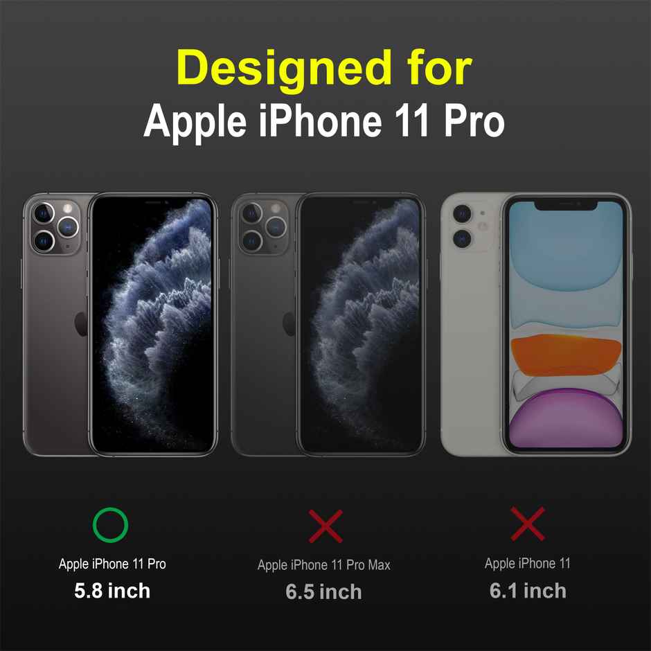 Zapcase Back Cover for Apple iPhone 11 Pro | Magic-Black