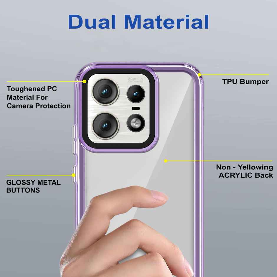 Zapcase Back Cover for Motorola Edge 50 Pro 5G | Space-Purple