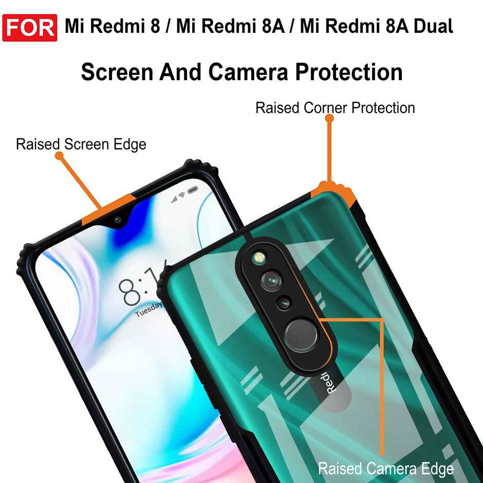 Zapcase Back Cover for Mi Redmi 8A Dual | Redmi 8 | Redmi 8A | Matte-Black
