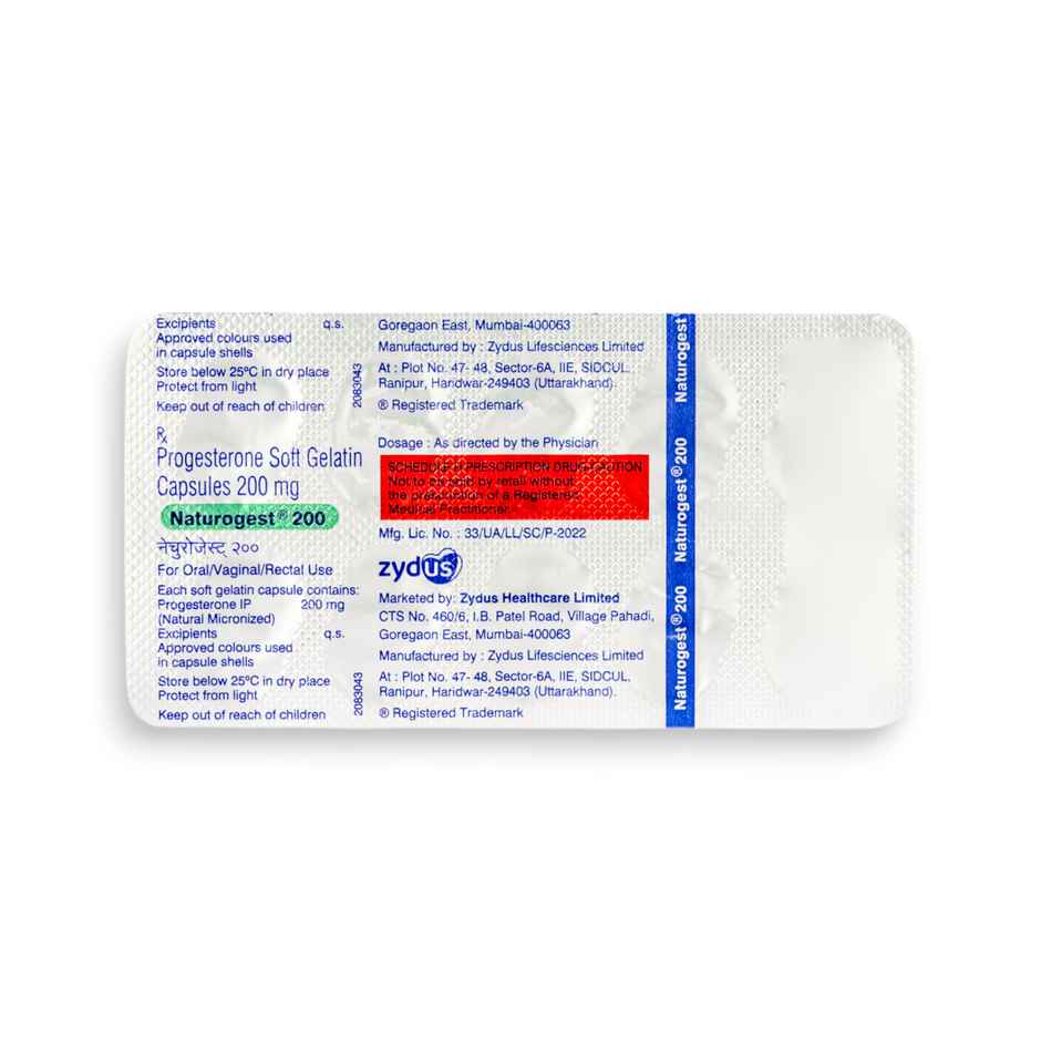 Naturogest 200 Soft Gelatin Capsule