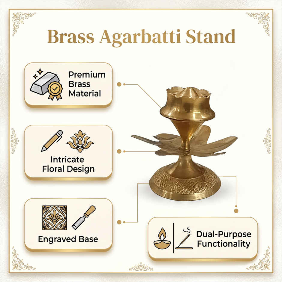 Svasti Brass Agarbatti Holder