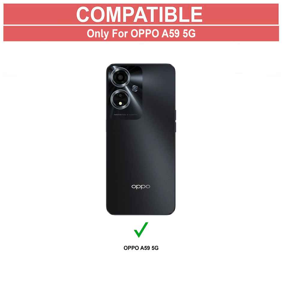 Zapcase Back Cover for OPPO A59 5G | Matte-Black