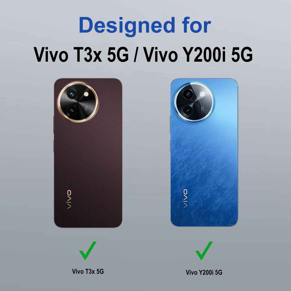 Zapcase Back Cover for Vivo T3x 5G | Space-Clear