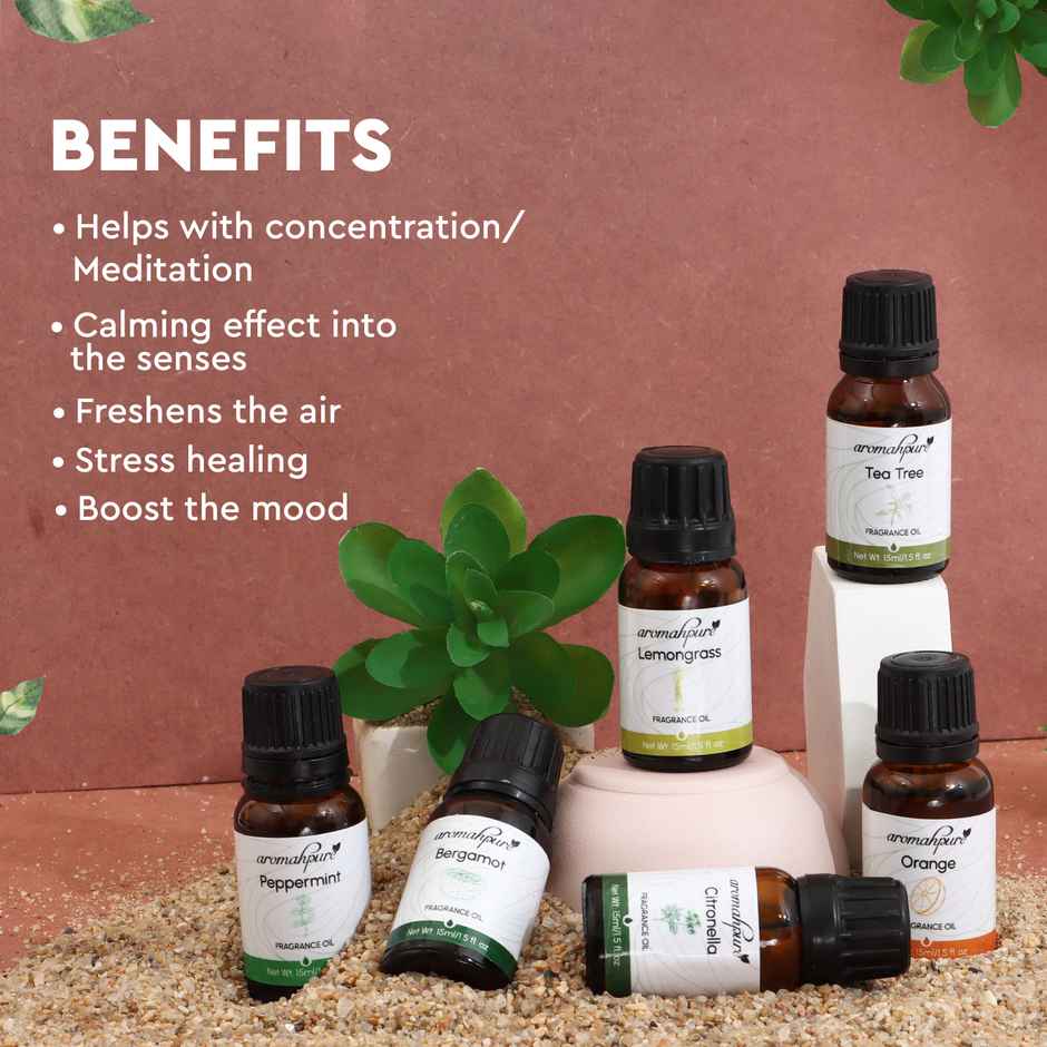 Aromahpure Fragrance Oil - Refreshing Series | Set of 6 | Aroma Oil for Home Fragrance