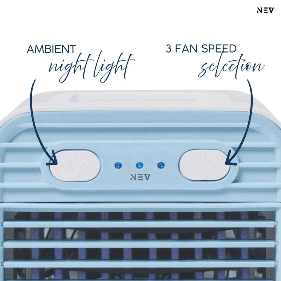 NEV Arctic Cube 3-in-1 Mini Desktop Cooler with 3 Speeds | 650 ml Water Tank