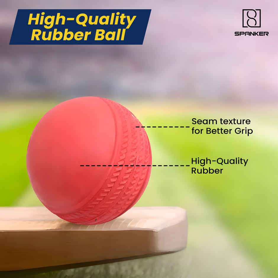 Spanker Sports Rubber Cricket Balls | Lightweight Durable Practice Balls