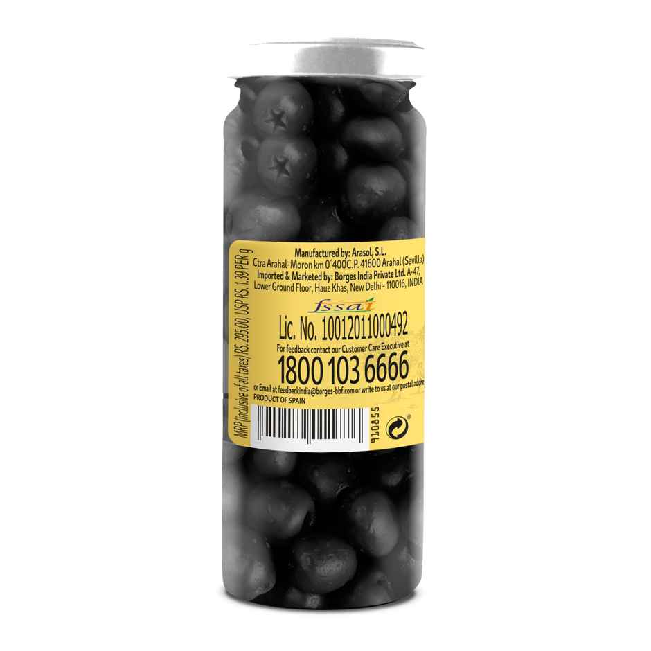 Borges Black Pitted Olives