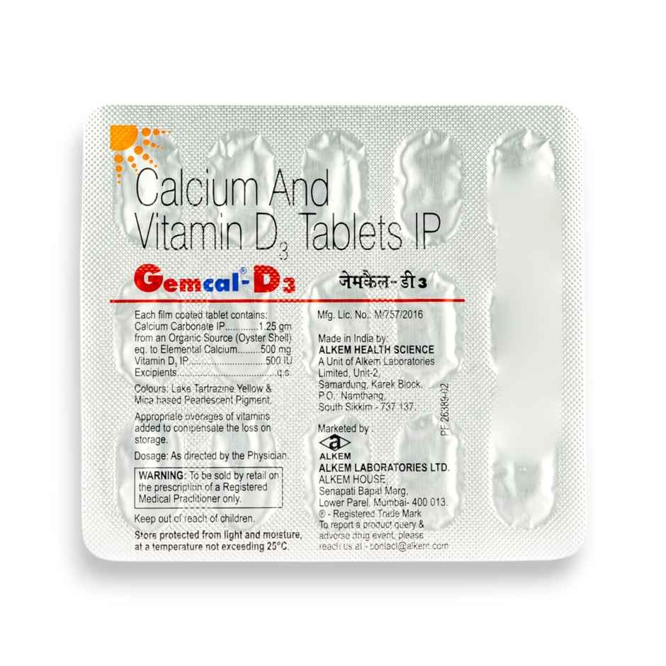 Gemcal-D3 Vitamin D3 Tablet