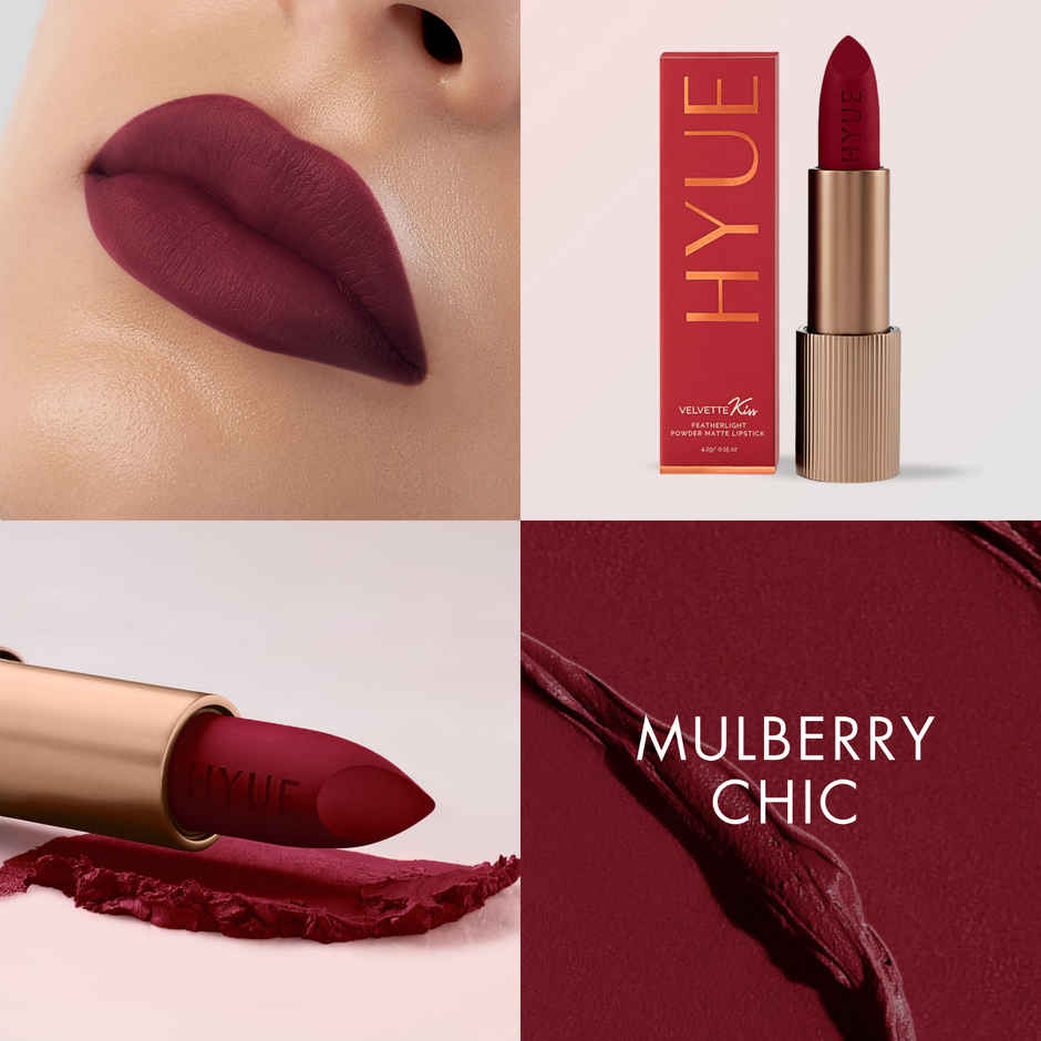 HYUE VelvetteKiss Featherlight Powder Matte Lipstick | 03 Mulberry Chic