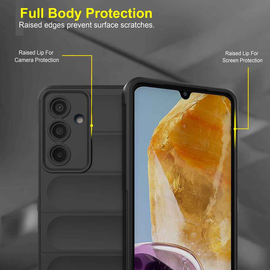 Zapcase Back Cover for Samsung Galaxy F55 5G | Magic-Black