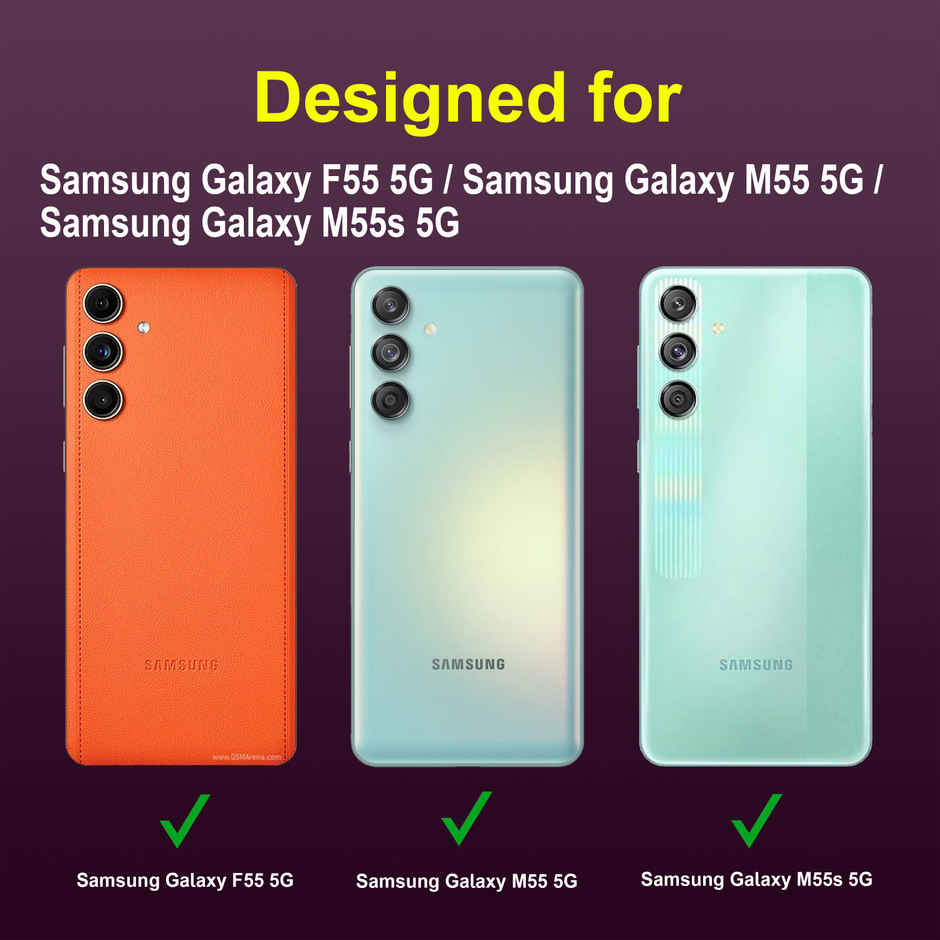 Zapcase Back Cover for Samsung Galaxy F55 5G | Magic-Lavender