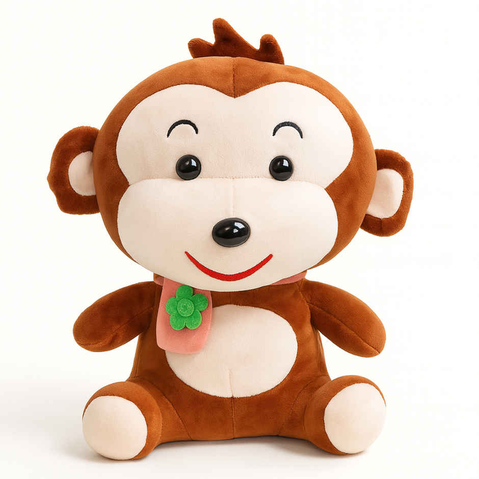 Spanker Monkey Soft Toy | Cute Plush for Kids & Room Decor | Brown - 27 cm