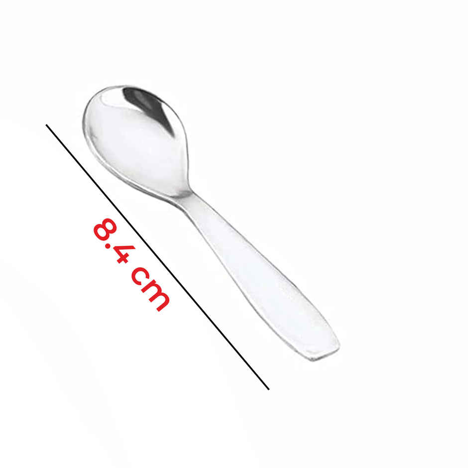 Hazel Stainless Steel Mini Spoons For Tea, Coffee, Sugar & Spices - Set Of 6