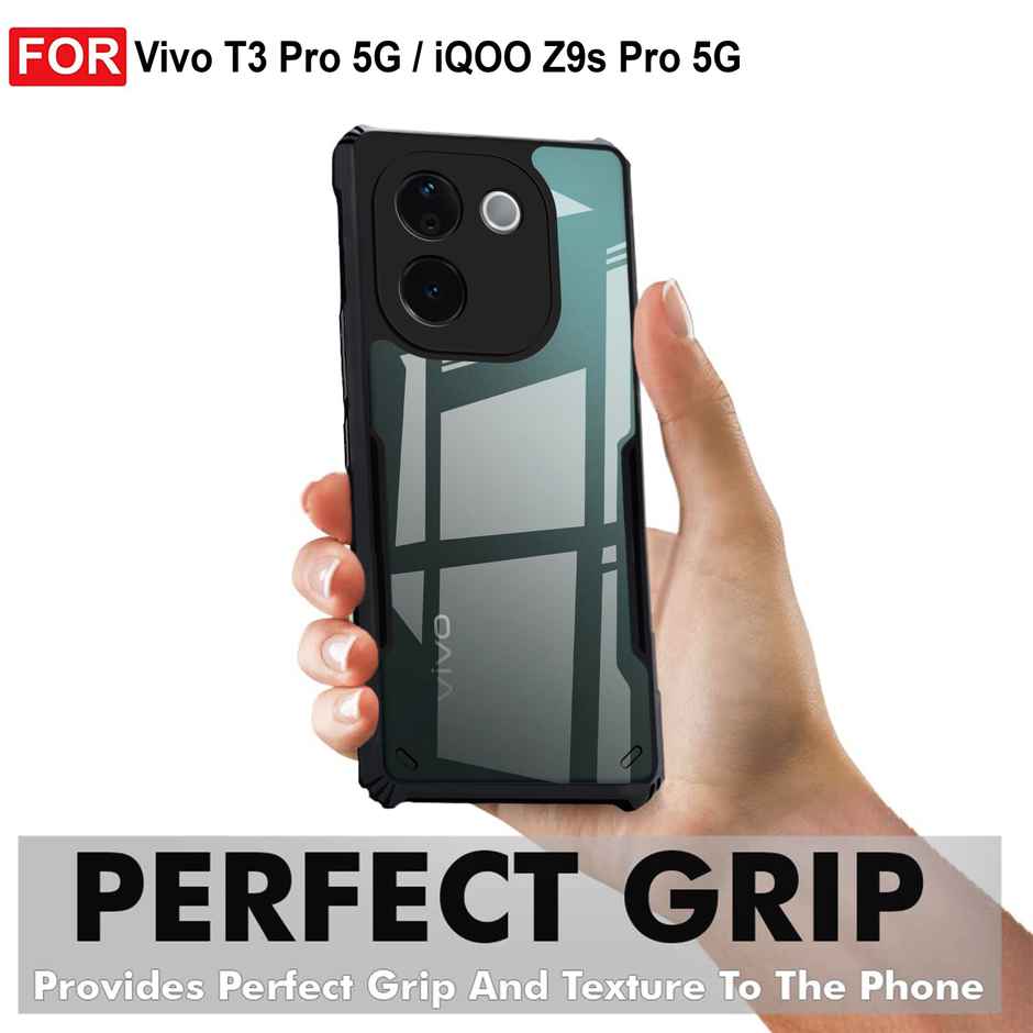 Zapcase Back Cover for Vivo T3 Pro 5G | Matte-Black