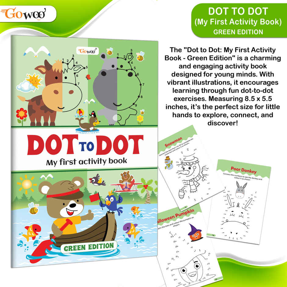 My First Activity Book -Dot To Dot | Preschool Learning Workbook | Activity Book | Green Edition