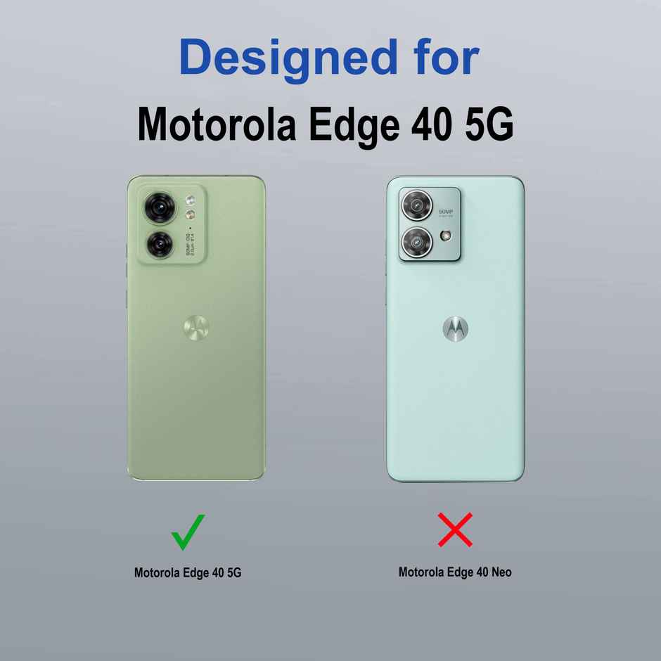 Zapcase Back Cover for Motorola Edge 40 5G | Space-Black