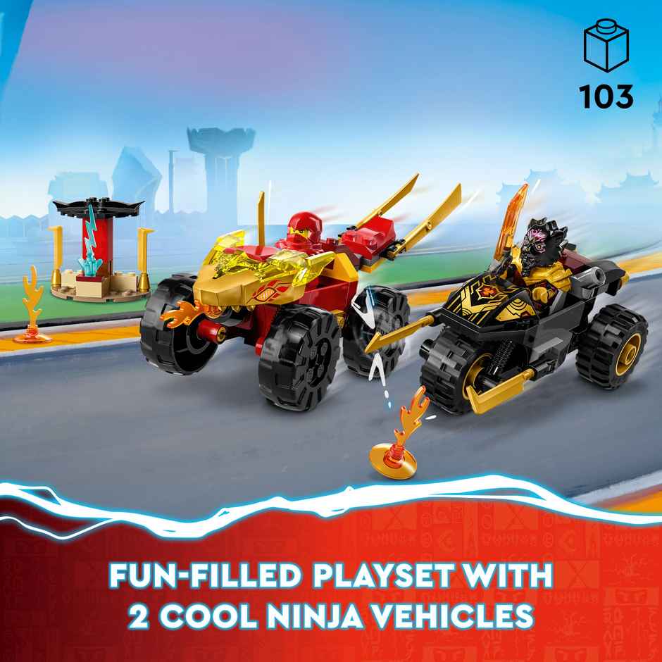 Lego Ninjago Kai & Ras's Car&Bike Battle Building Toy Set (103 Pieces)