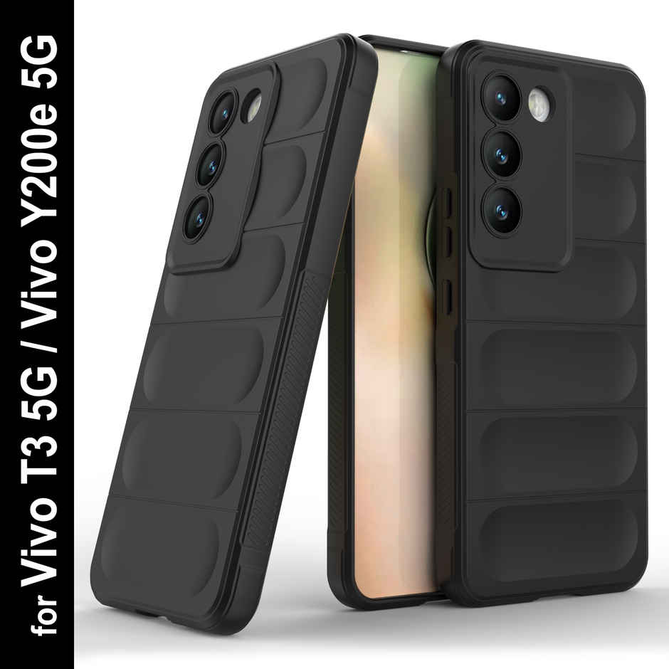 Zapcase Back Cover for Vivo T3 5G | Magic-Black