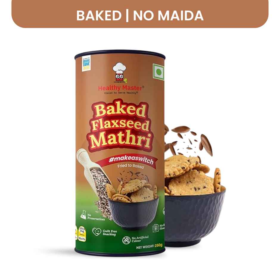 Healthy Master Baked Wheat Mathri | Flax seed