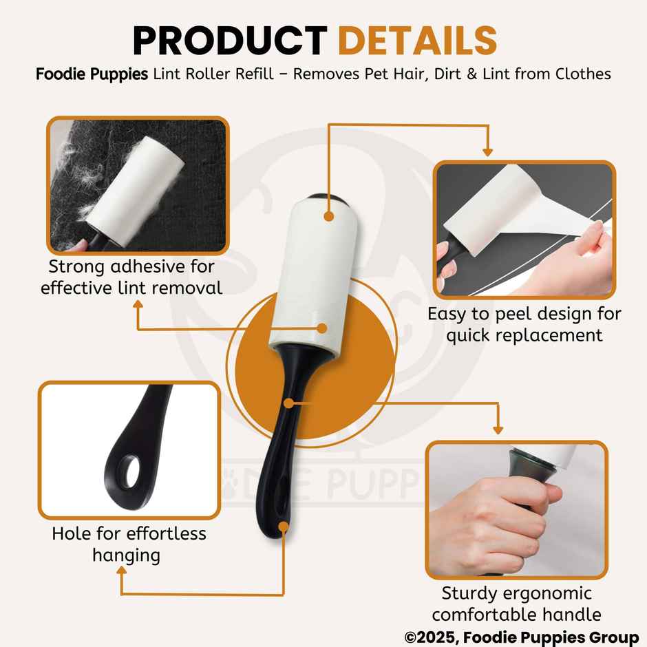 Foodie Puppies Pet Hair Remover Lint Roller Refill