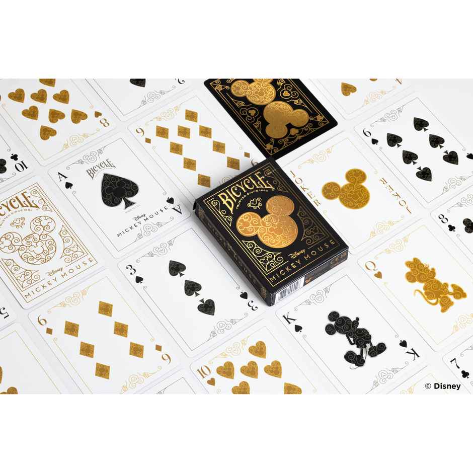 Parksons- Bicycle Disney Black and Golden Mickey Mouse - Premium Playing Card