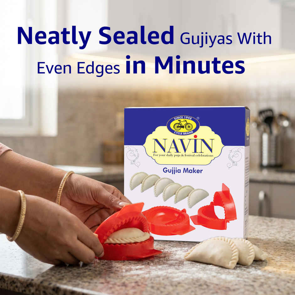 Navin Instant Gujiya Maker | Easy Seal & Shape Mould for Homemade Gujiya | Cycle