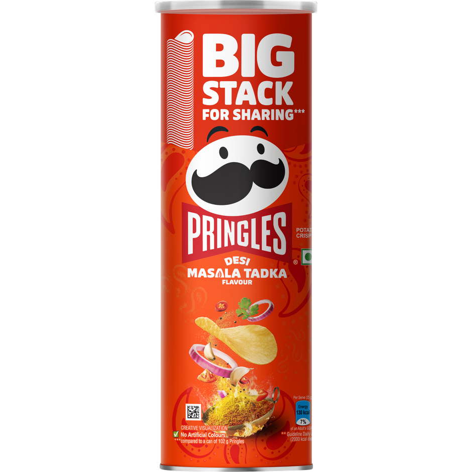 Pringles Potato Chips Desi Masala Tadka Flavour