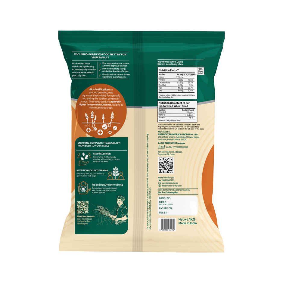 Better Nutrition Biofortified Daliya | High Protein | Rich in Iron & Zinc
