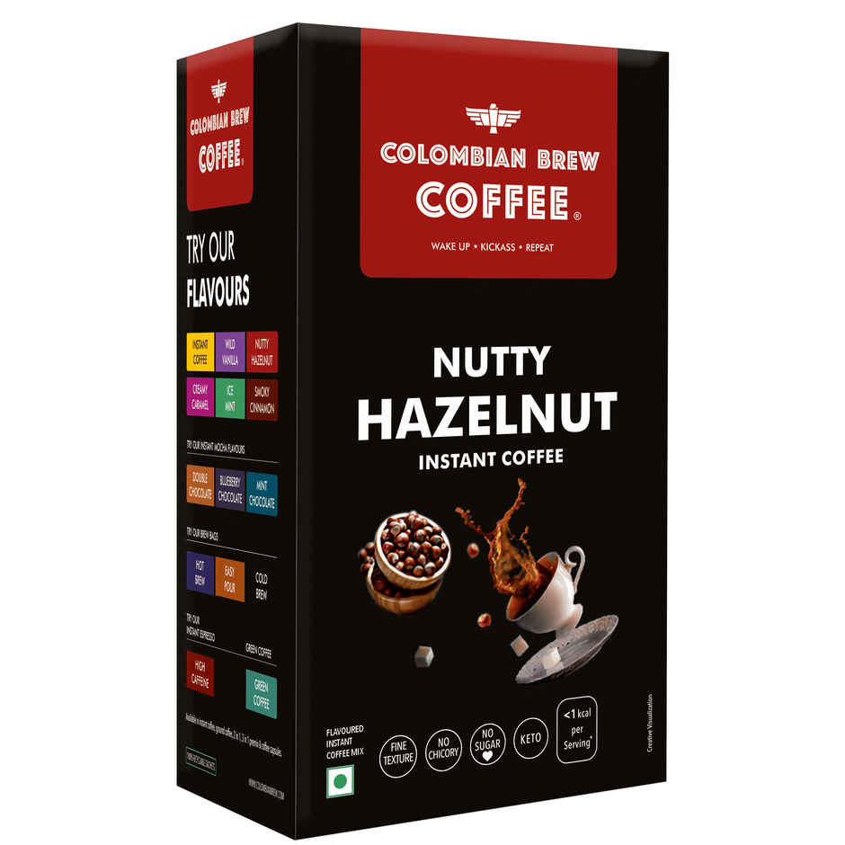Colombian Brew Hazelnut Instant Coffee | 20 Sachets