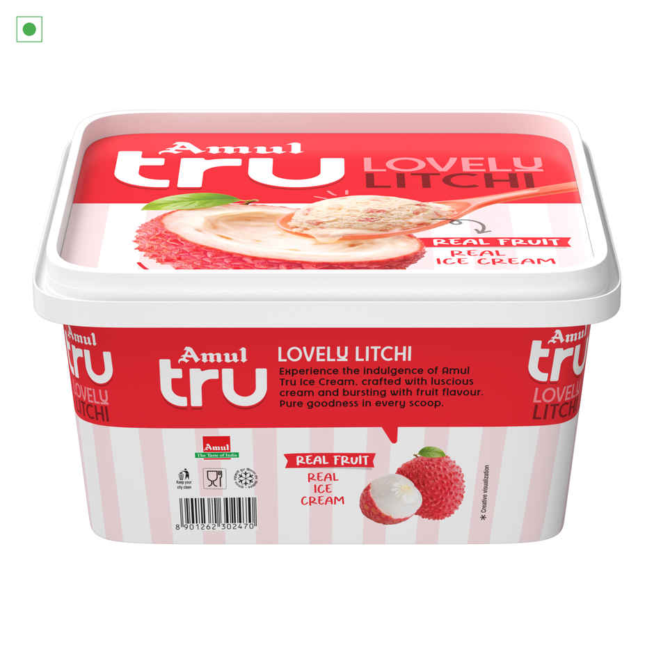 Amul Tru Lovely Litchi Ice Cream Tub