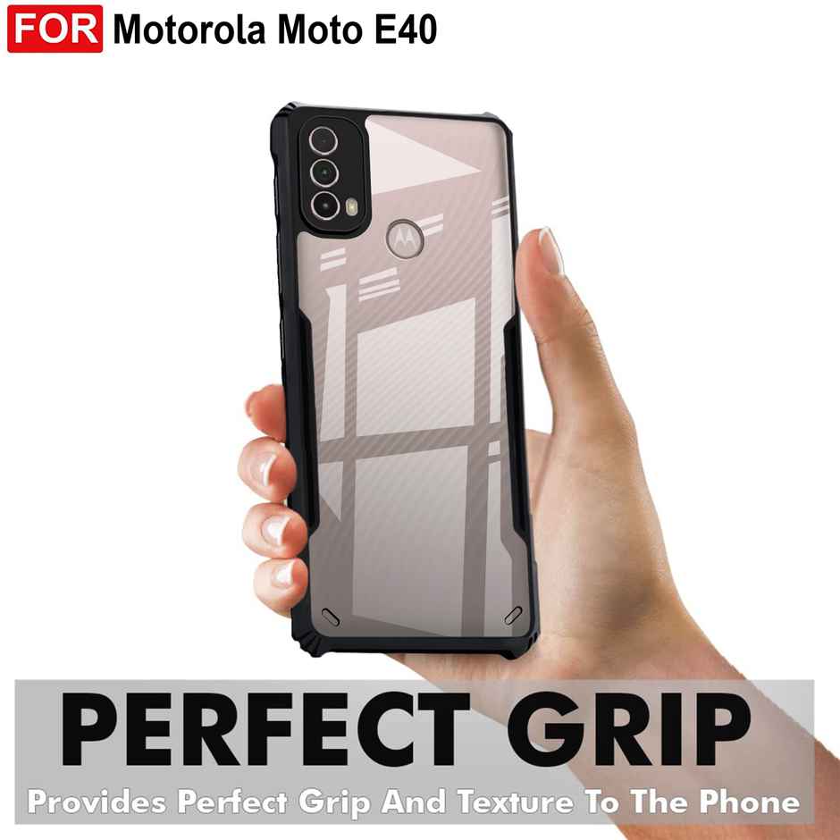 Zapcase Back Cover for Motorola E40 | Matte-Black