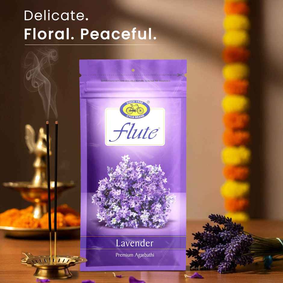 Pure Flute Agarbatti Lavender Fragrance | Cycle Combo