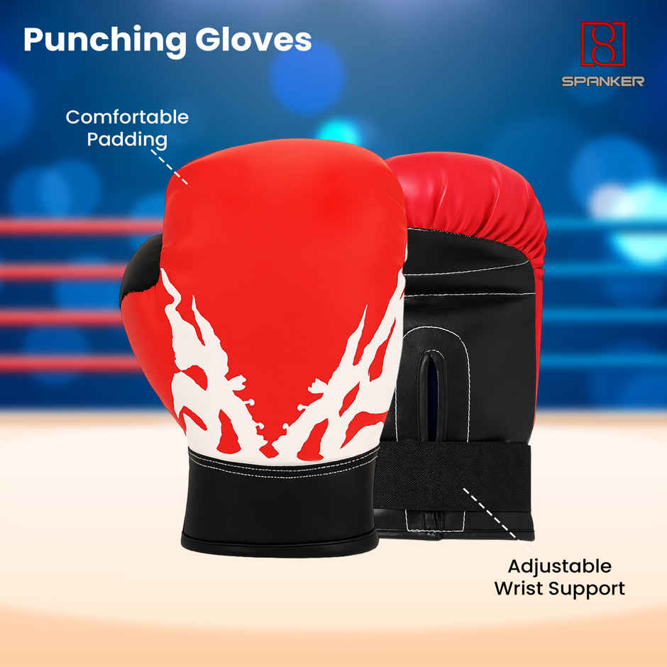 Spanker Sports Kids Boxing Kit-Punching Bag, Gloves & Head Guard, Training Set | 5 to 10 years