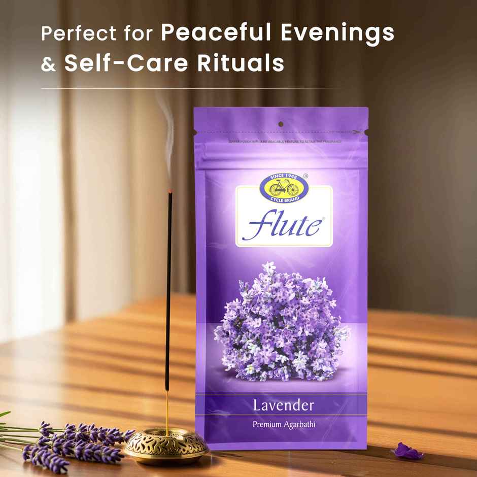 Pure Flute Agarbatti Lavender Fragrance | Cycle Combo