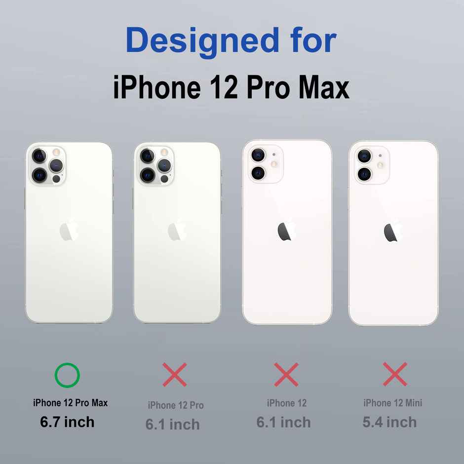 Zapcase Back Cover for Apple iPhone 12 Pro Max | MagSafe-Clear