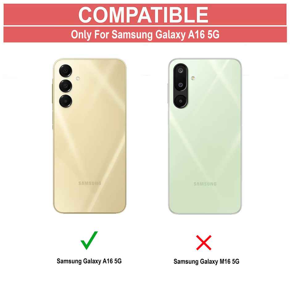 Zapcase Back Cover for Samsung Galaxy A16 5G | Matte-Black