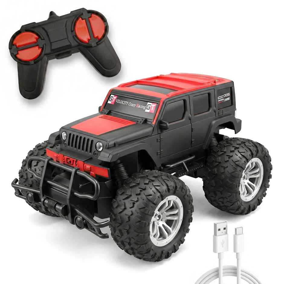 Kidsmate Jumbo SUV Remote Control Car for Kids | Red & Black