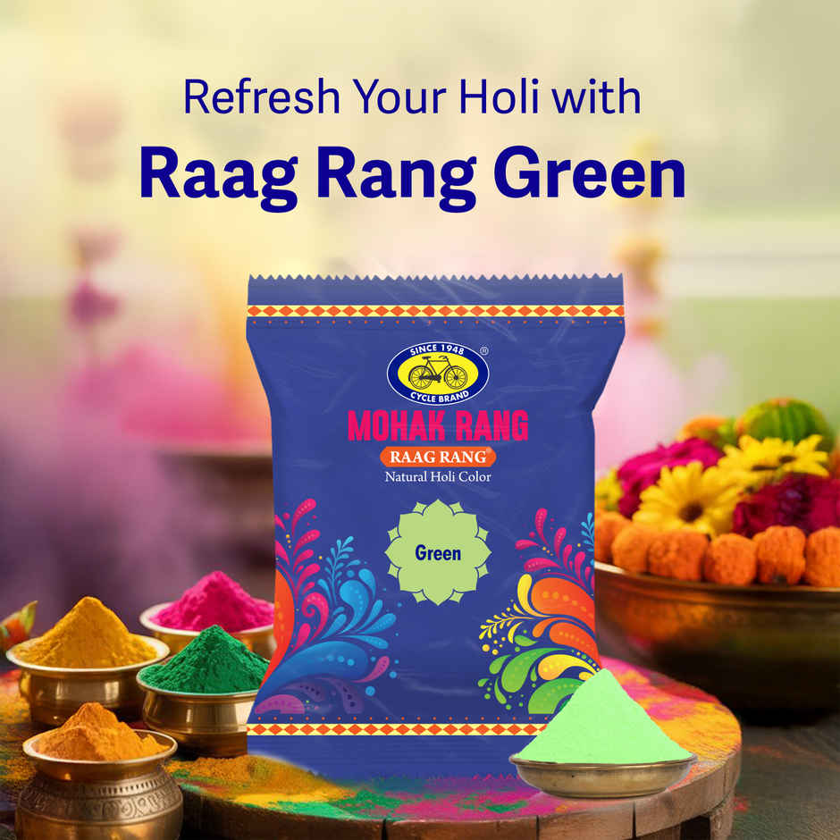 Mohak Rang Natural Raag Rang Holi Color | Green Cycle Combo