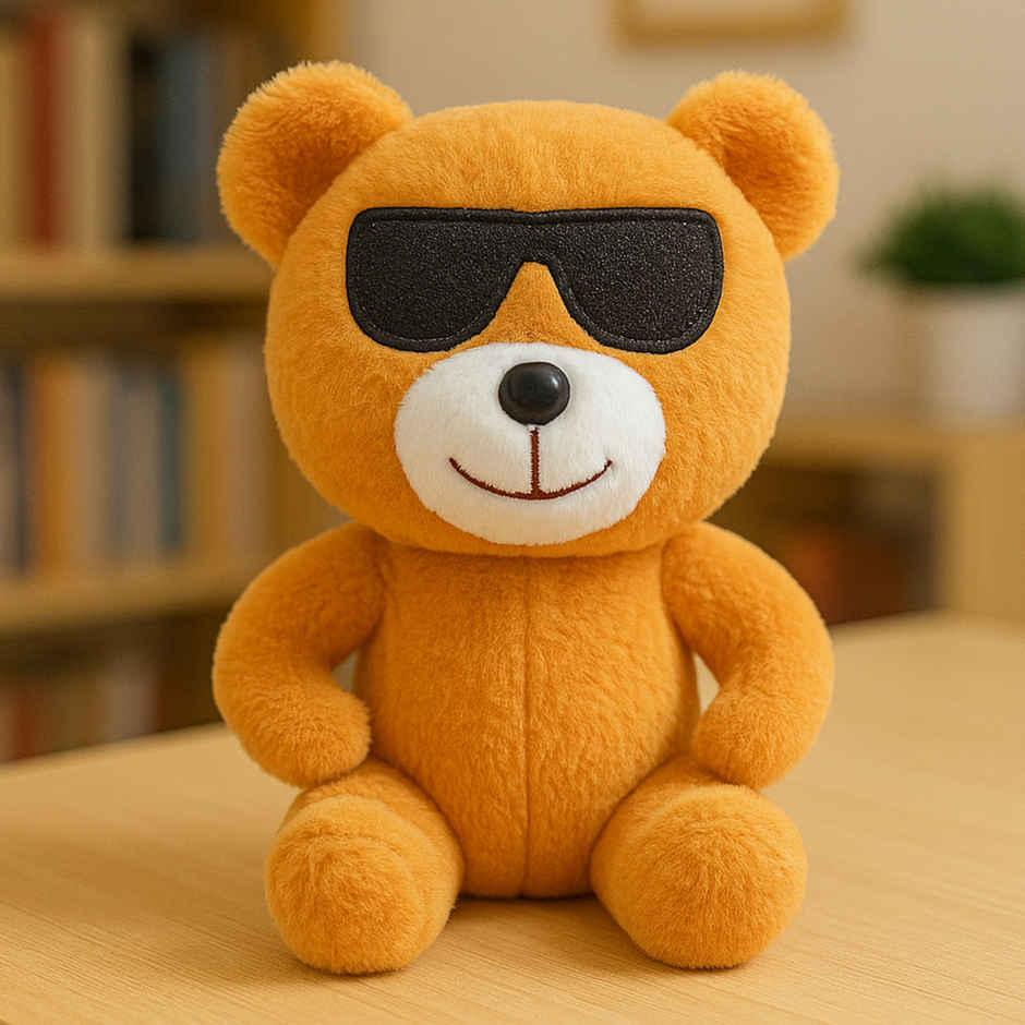 Spanker Cool Teddy Soft Toy with Sunglasses Cute Plush Bear for Kids | 21 cm