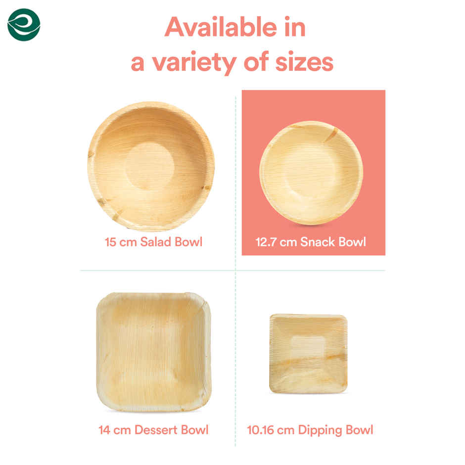 Palm Leaf Bowl | Round | 210 ml | 10 Count | Eco Soul