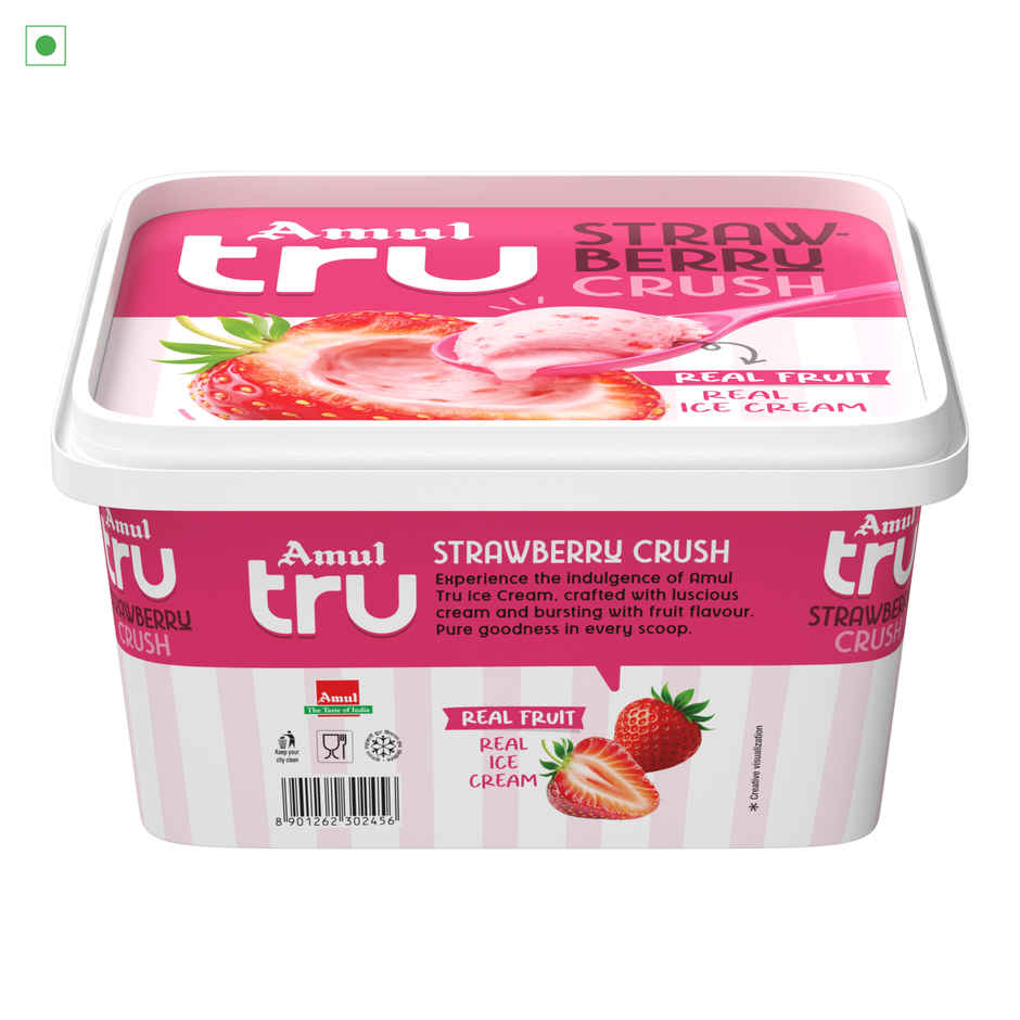 Amul Tru Strawberry Crush Ice Cream Tub