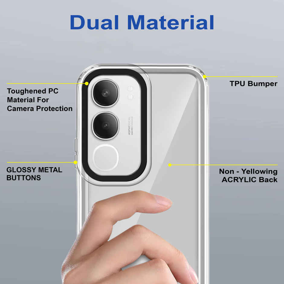 Zapcase Back Cover for Vivo Y29 5G | Space-Clear